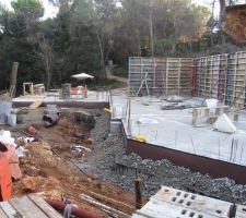 Isolation du mur creation du drainage
