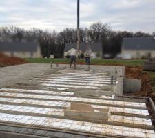 Coulage de la dalle.