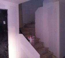 Les escaliers encore bruts