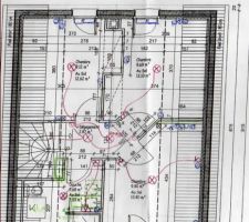 Plan électrique du 1er étage.
1ère version