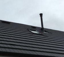 Cheminée et velux toilette