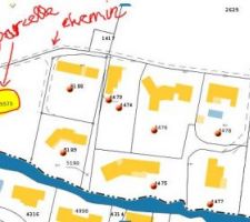 Cadastre de notre parcelle (avant découpage en 4 lots :))