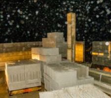 &Eacute;l&eacute;vation des murs du Rdv avec parpaings pierre ponce.