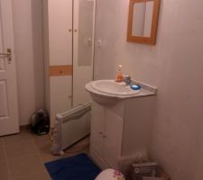 SDB le miroir qui est sur le mur est temporaire