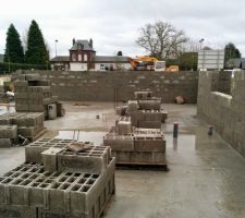 &Eacute;l&eacute;vation des murs du RDC