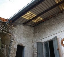 Terrasse que nous souhaitons fermer.