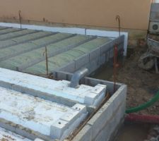 Pont de rupteur thermique sur les cotés et tuyaux pour aérations vide sanitaire