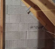 Début de pose des suspentes