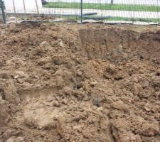 Terrassement pour la zone d'infiltration