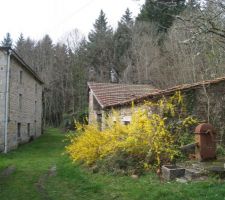L'arriv&eacute;e pr&egrave;s de la fontaine, entre la maison principale et le four &agrave; pain ...
