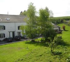 Vue vers le sud et le moulin.