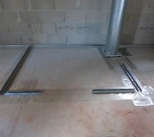 D&eacute;marrage des travaux plaquiste - Pose des rails Chambre dressing