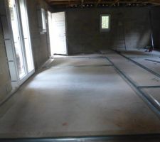 D&eacute;marrage des travaux plaquiste - Pose des rails Etage: Chambres, SDB, WC, Couloir