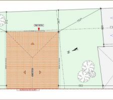 PLAN DE MASSE ( maison sur le terrain )