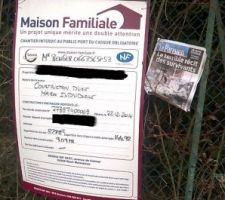 Panneau d'affichage du permis