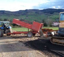 Mise en place du rabotage pour la cour