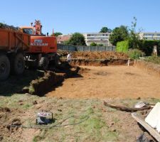 Terrassement de la maison côté vide sanitaire