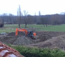 19.1.15-Reprise du terrassement-vue depuis notre maison actuelle;)