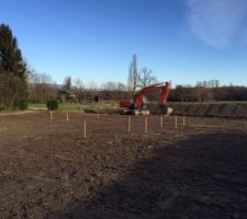 Piquetage de la maison sur le terrain 13.1.15