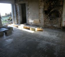 Zone sans plancher chauffant