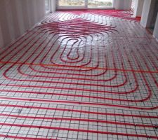 Installation du plancher chauffant
