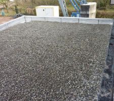 Etanchéité puis gravier sur le garage