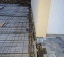 Poutre beton armé le long du voisin