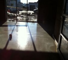 Chape coulée ce matin