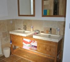 Le meuble double vasque de la salle de bain