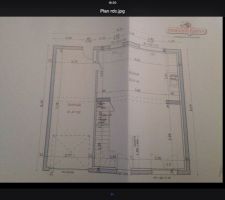 Plan du rez de chausse de la nouvelle maison qui est modifié