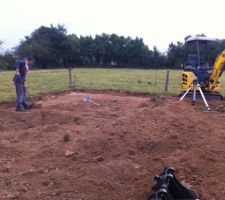 Préparation de la dalle pour le futur garage