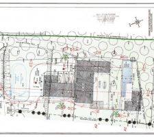 Plan de masse terrain   maison implantée