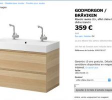 Meuble salle de bain en 120cm
