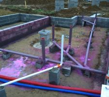 POSE DES TUYAUX DE L'ASPIRATION CENTRALISE AVEC PAPOU