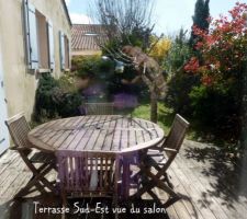 2ème terrasse côté SO "avant" en bois