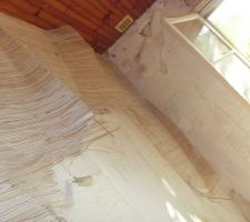 Retrait du papier peint... (salon)