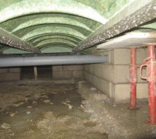 Vue intérieure du vide sanitaire