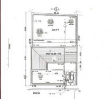 Plan de masse de la maison a l'origine
ce que je devais avoir.le garage a notre charge mais sur les plans pour PC.