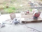 Espace de travail des carreleurs