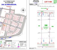 Plan de masse du terrain choisi