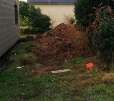 Fin de la toiture, vue extérieur de la maison.