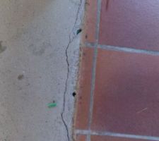 Fissure VUE 1ER ETAGE au niveau de l'escallier