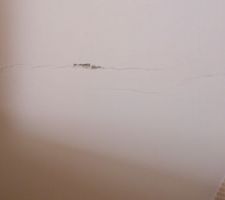Fissure VUE RDC on voit le plâtre qui se fissure