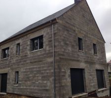 Façade nord ouest après terrassement PC