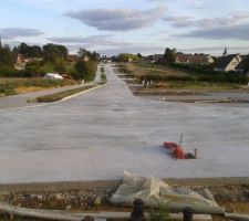 Vue des terrains pendant viabilisation