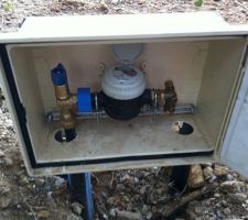 Installation du compteur d'eau