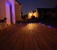 Terrasse avec LED bleu