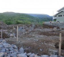 Les fouilles tracées à la chaux