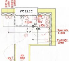 Plan électrique de la cuisine