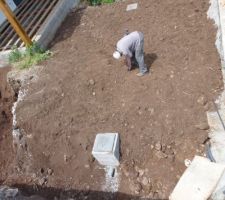 Comblement de la zone de drain/épandage